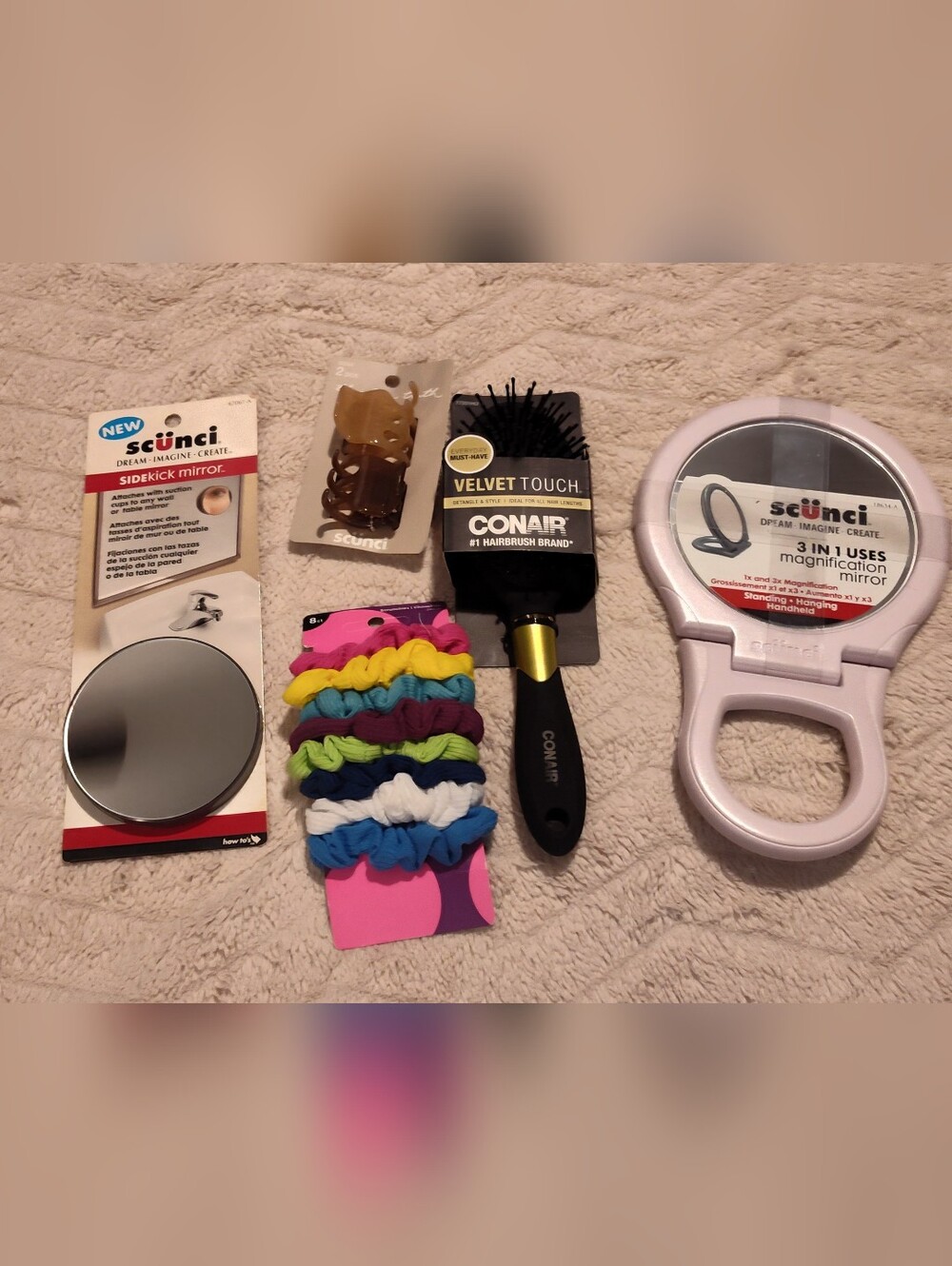 NWT! Haircare/Mirror Bundle (Scunci, Conair, & Goody)